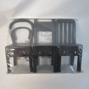 IKEA FJANTIG 3 Pack Mini Black Chair Hooks 603.471.02 - New Sealed